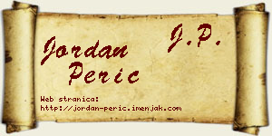 Jordan Perić vizit kartica